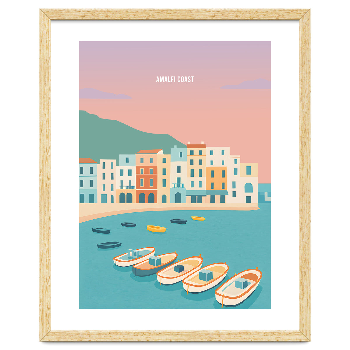 Amalfi Coast Italy Travel Postcard