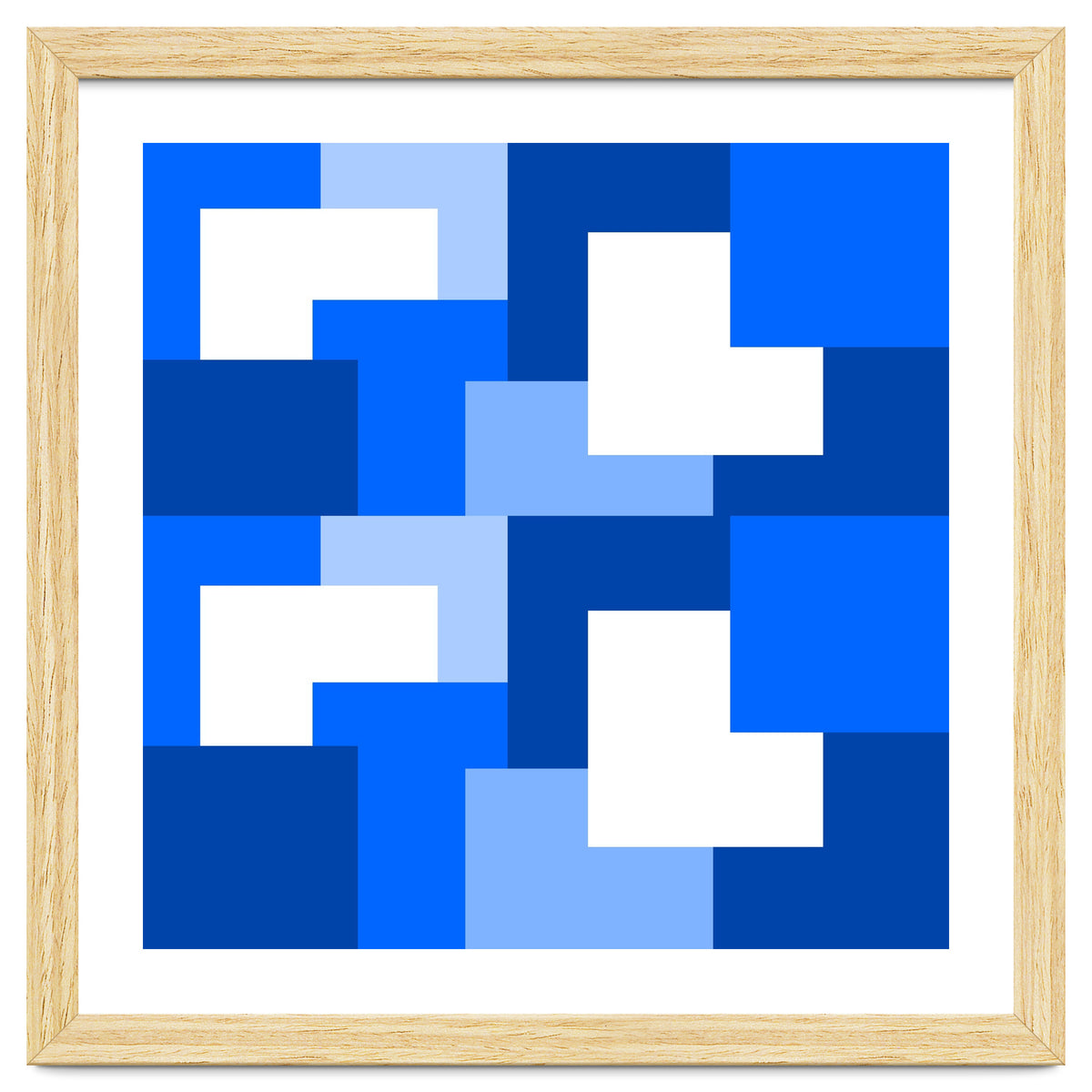 Blue Abstract Square Tiles