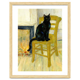 Black Cat on the Yellow Chair, Cozy Van Gogh Vintage Style, Cat at Eternity’s Gate thumbnail
