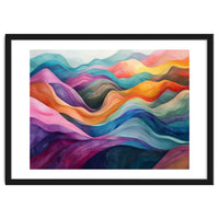 Colorful Abstract Wavy Landscape