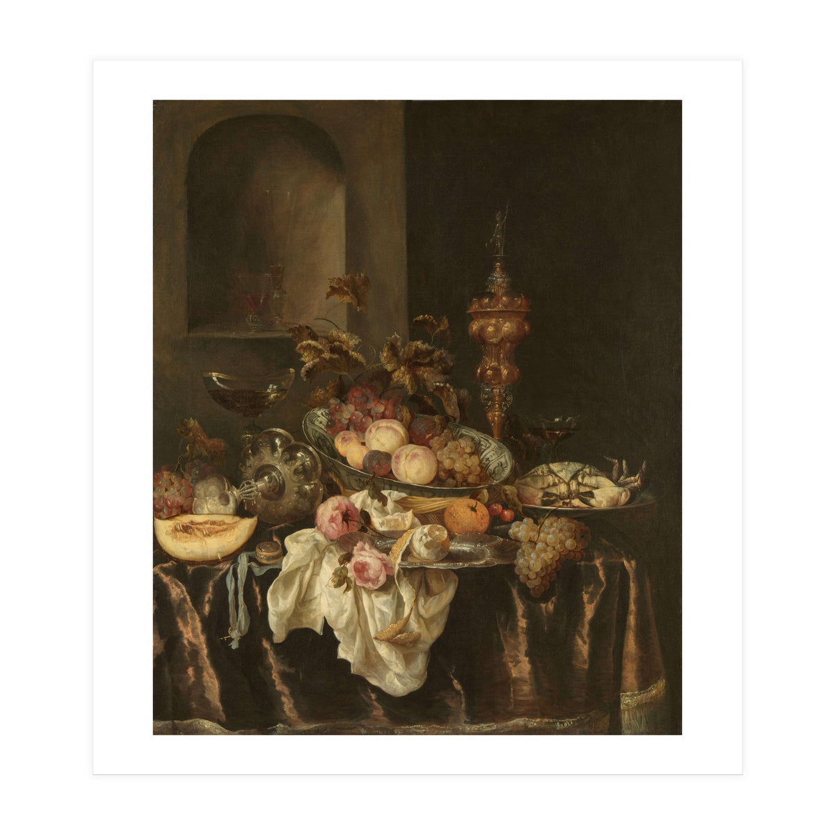 Still Life. Dating: c. 1640 - c. 1680. Measurements: h 127.5 cm × w 106.5 cm × t 3.0 cm; d 10.5 cm. (Print Only)