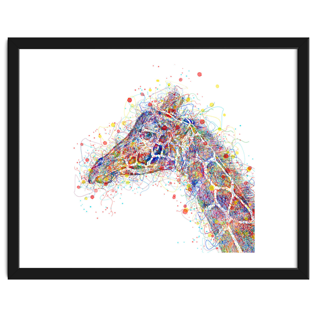 giraffe watercolor lines