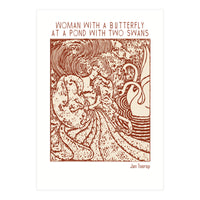 Woman With A Butterfly (Print Only)