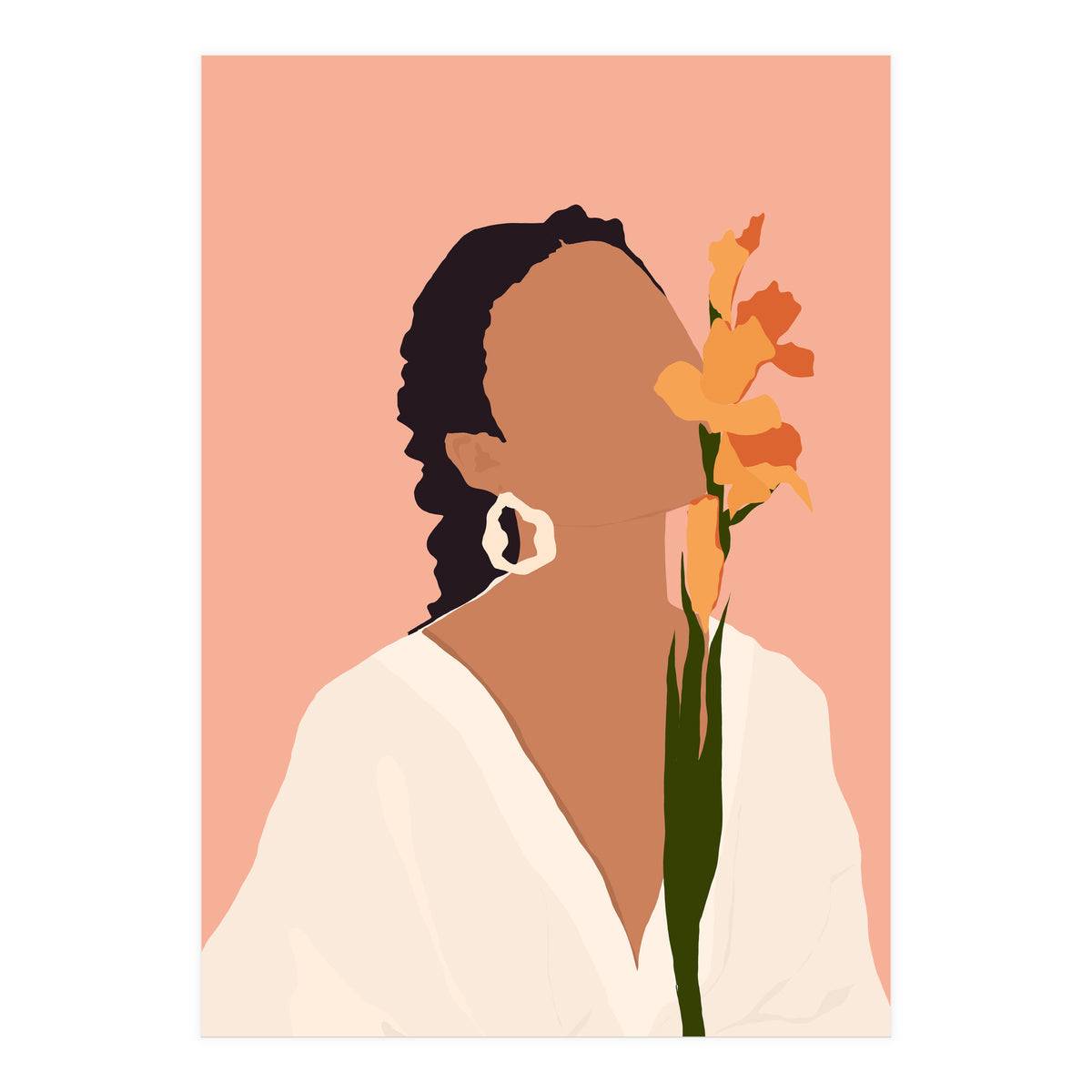 Fervor, Depth Of Feeling, Love Affection Lust Crush, Bohemian Woman Longing Pastel (Print Only)