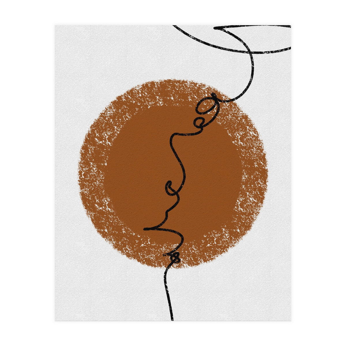 Abstract Brown and Black Lines (Print Only)