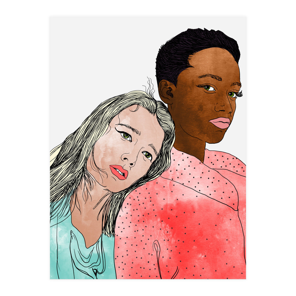 Egalitarism | Equality Anti-racism Feminism Multiculturism | Individuality Watercolor (Print Only)