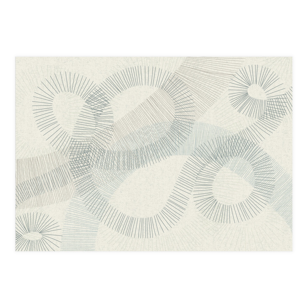 calming essentials Curved Lines blue (Print Only)
