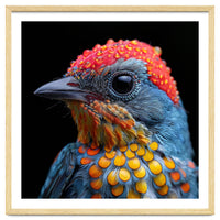 Close Up Of Colorful Bird With Water Droplets
