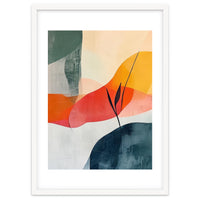 Minimalist Botanical Abstract Art with Organic Overlapping Shapes