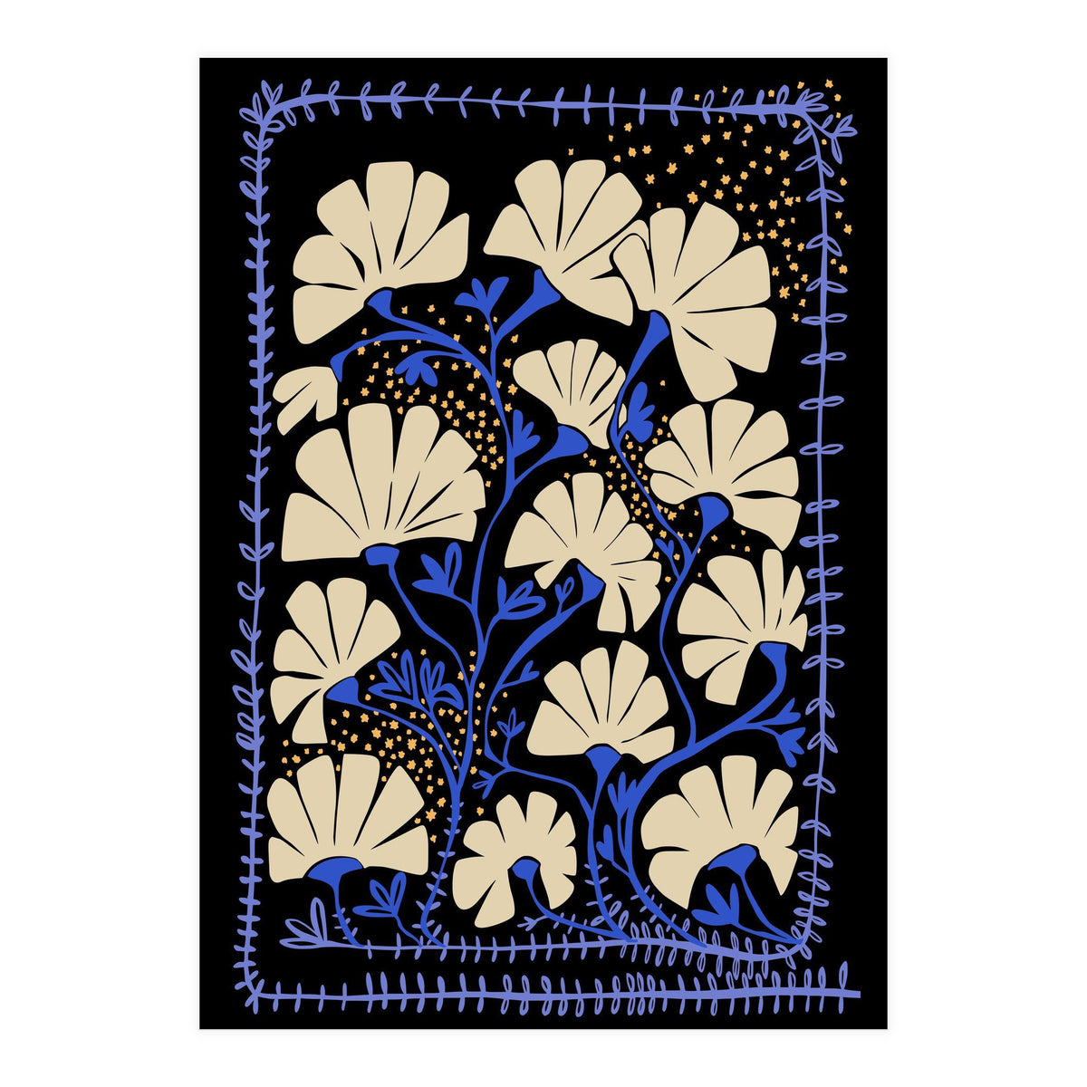 Klimts blooming  black (Print Only)