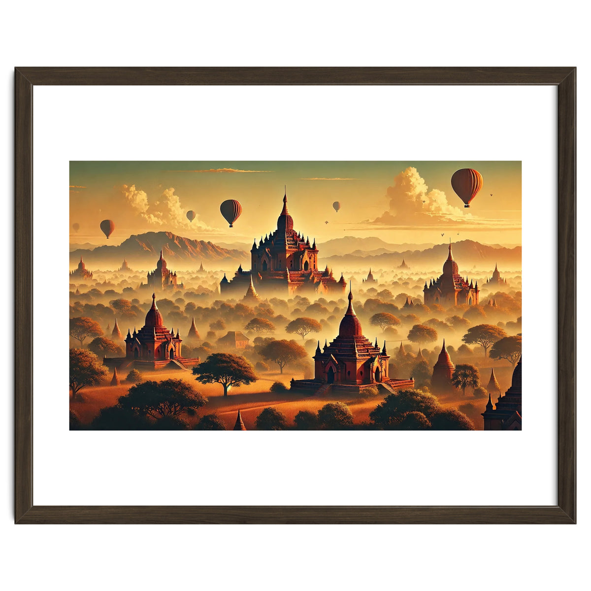 Vintage Bagan Poster, Myanmar