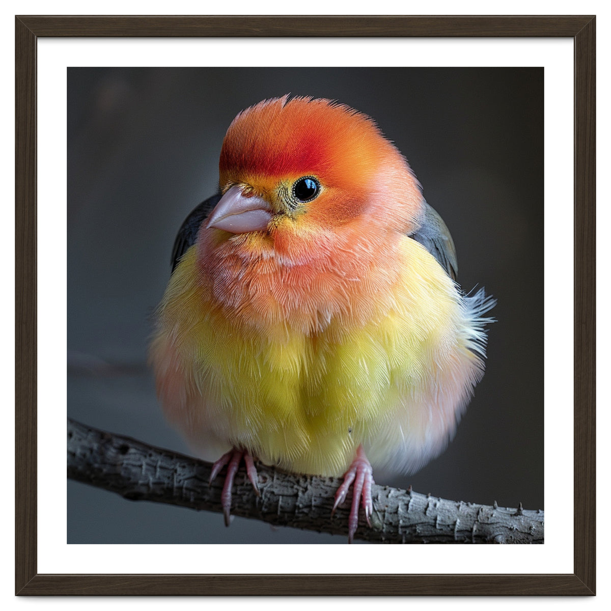 Beautiful Bird With Vibrant Orange And Yellow Plumage
