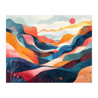 Abstract Mountain Landscape Art (Print Only)