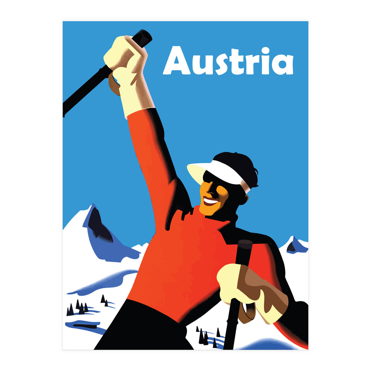 Austria, Ski Winner (Print Only)