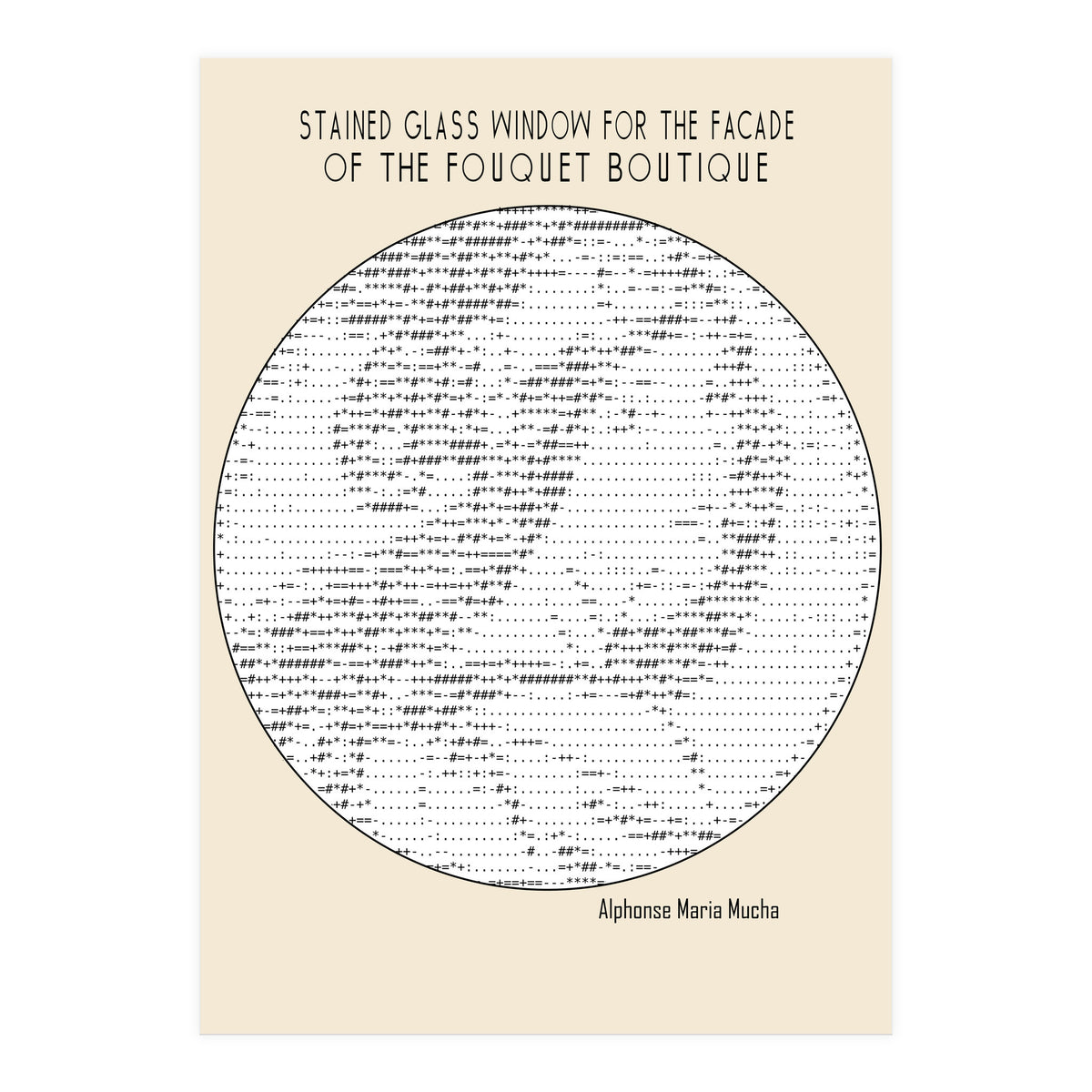 Stained Glass Window (ascii Art) (Print Only)