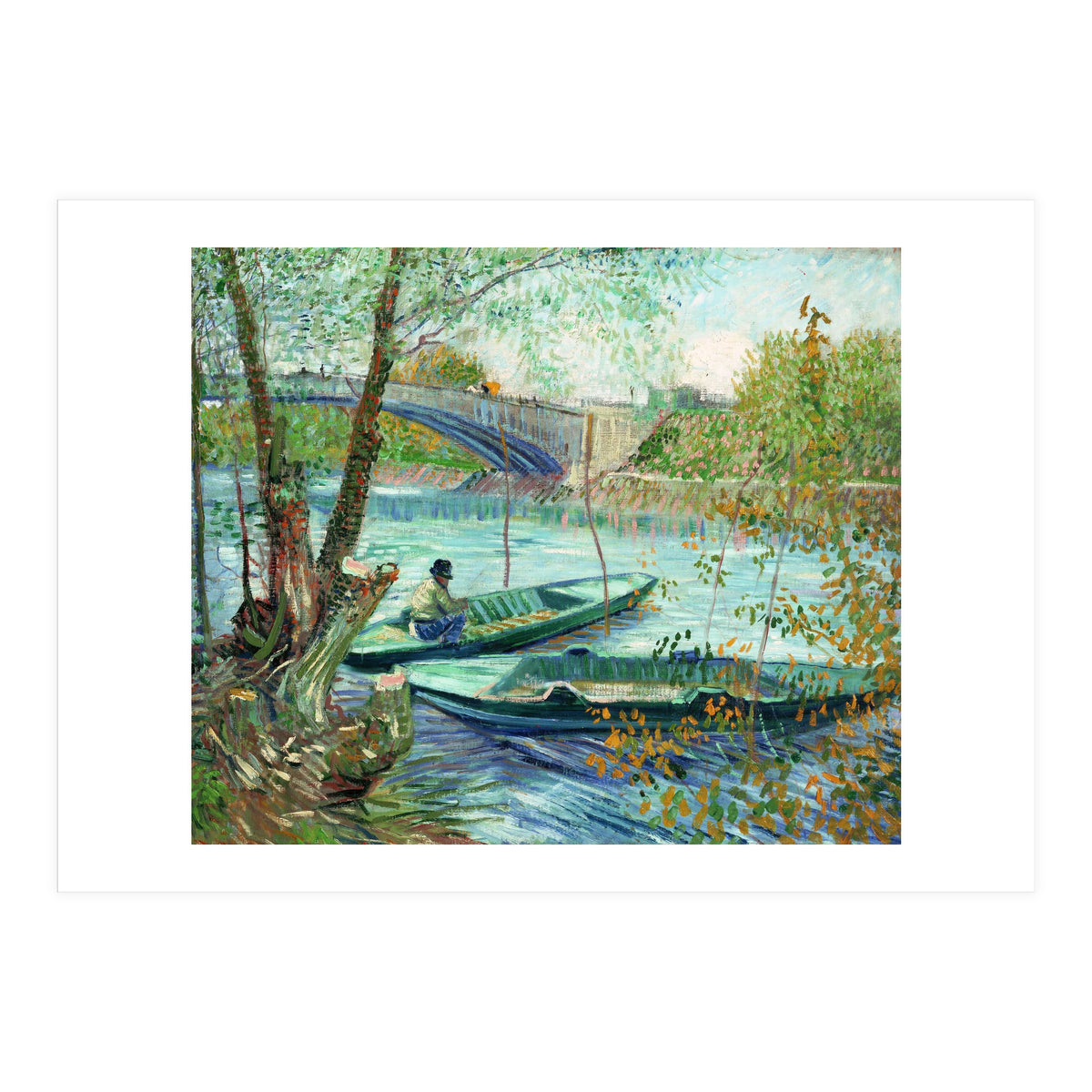 Vincent Van Gogh / 'Fishing in Spring, the Pont de Clichy ', 1887, Oil on canvas, 49 x 58 cm. (Print Only)