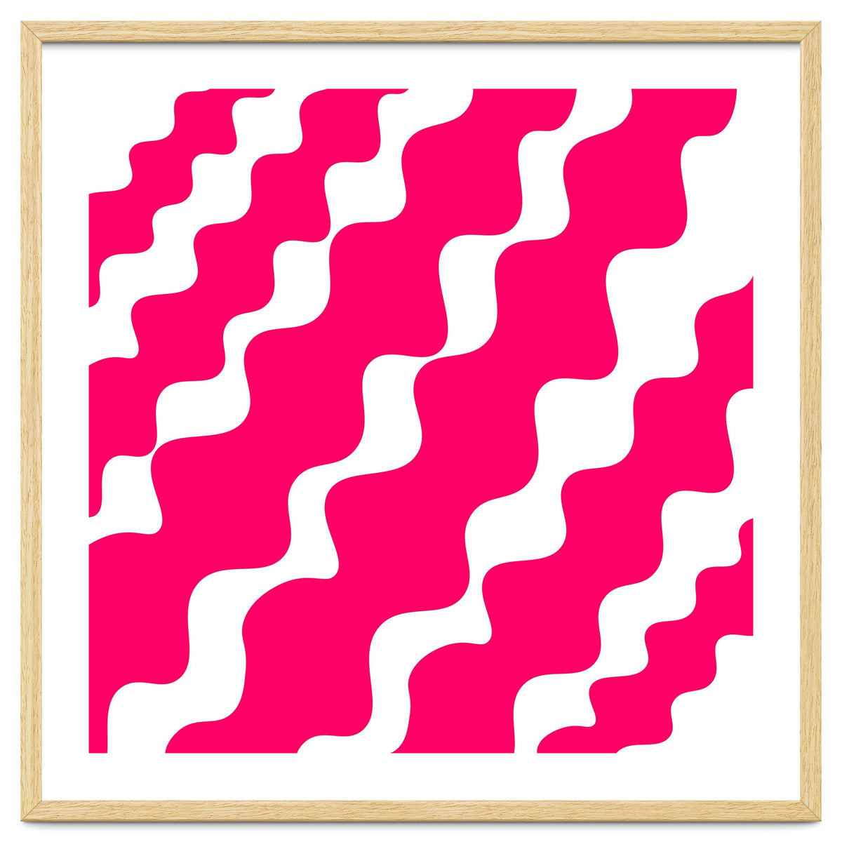 Slanting Pink Wavy Pattern