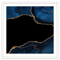 Navy & Gold Agate Texture 04