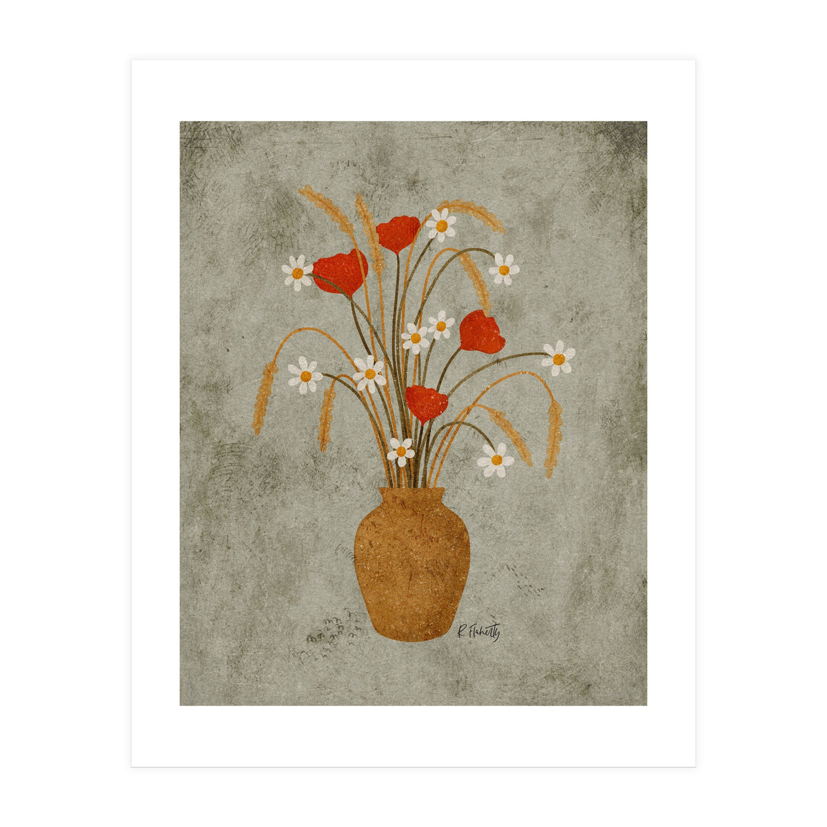 Harvest Floral Vase (Print Only)