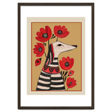 Striped Dog With Poppies thumbnail
