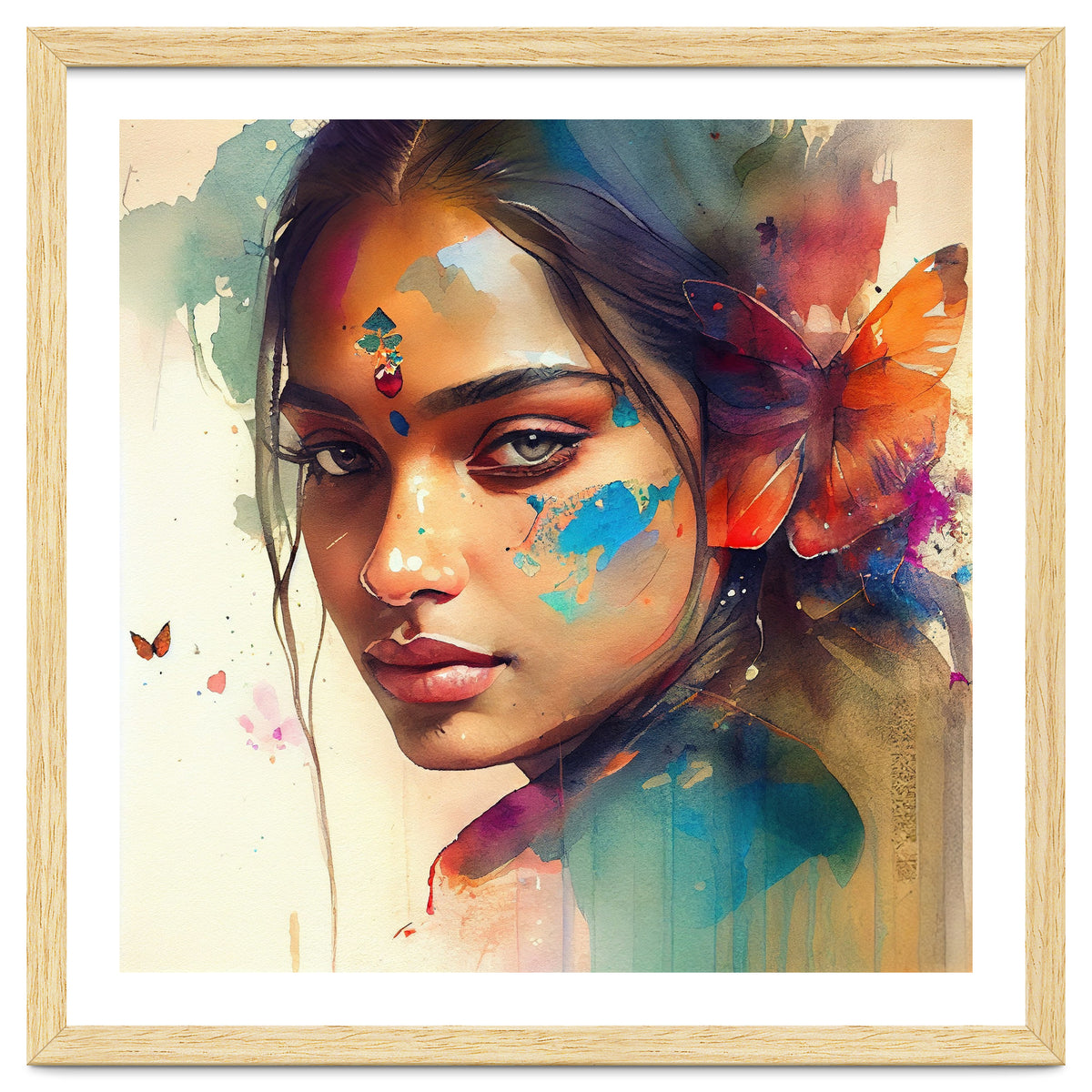 Butterfly Whisper Hindu Portrait