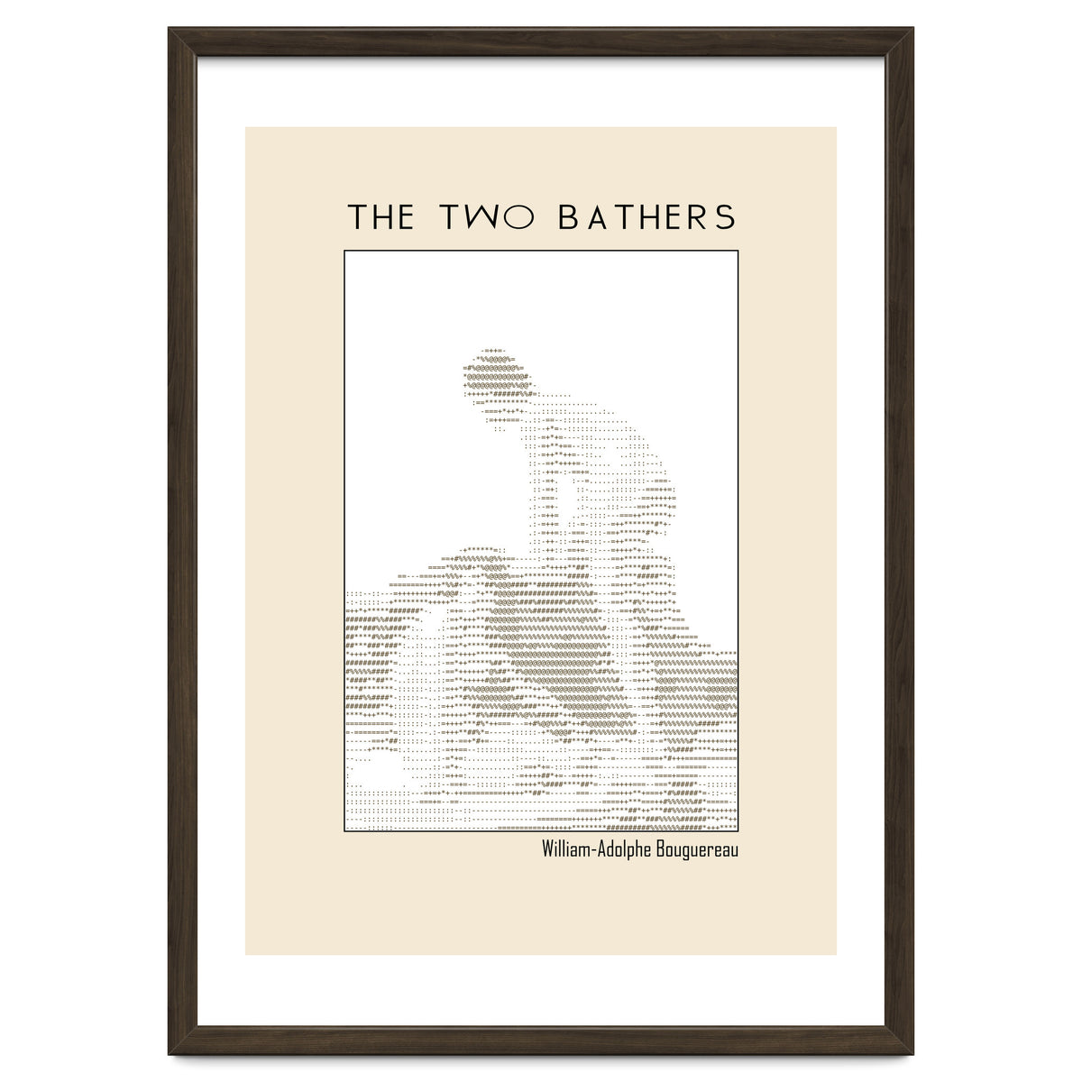 The two bathers (1884) – William-Adolphe Bouguereau (ascii art)