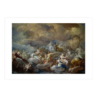 Corrado Giaquinto / 'Saints in Glory', 1755-1756, Italian School, Oil on canvas, 97 cm x 137 cm, ... (Print Only)