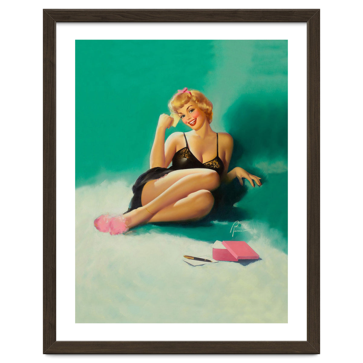 Sexy Pinup Girl With Phone Number For You