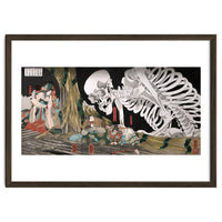 Utagawa Kuniyoshi – Mitsukuni Defying the Skeleton Specter (1910) | Dramatic Japanese Ukiyo-e Masterpiece