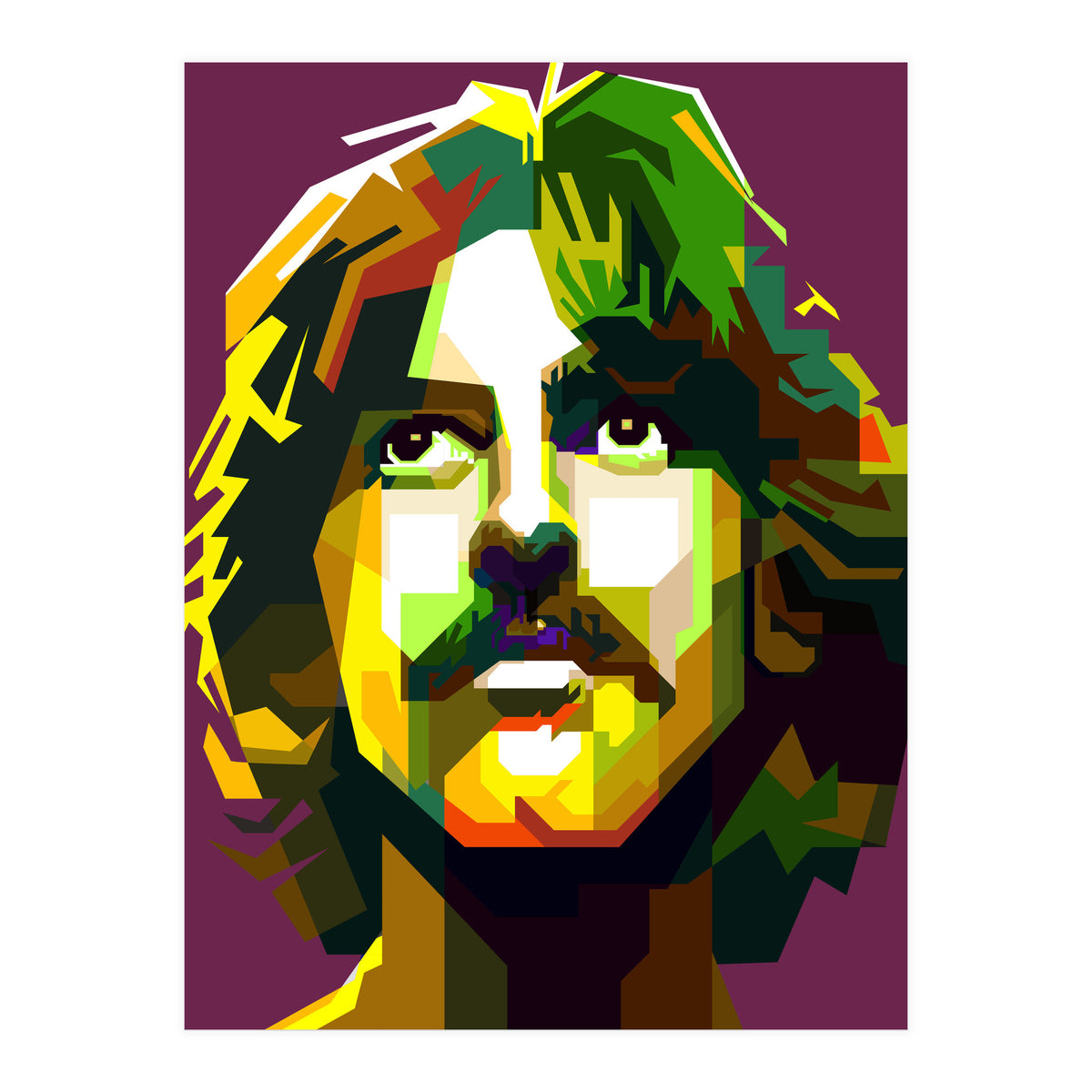 George Harrison The Beatles Pop Art WPAP (Print Only)