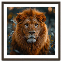 Majestic Lion Portrait Intense Gaze Wildlife