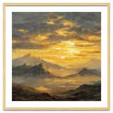 Vibrant Golden Hour Horizon Over Distant Mountain Ridges thumbnail