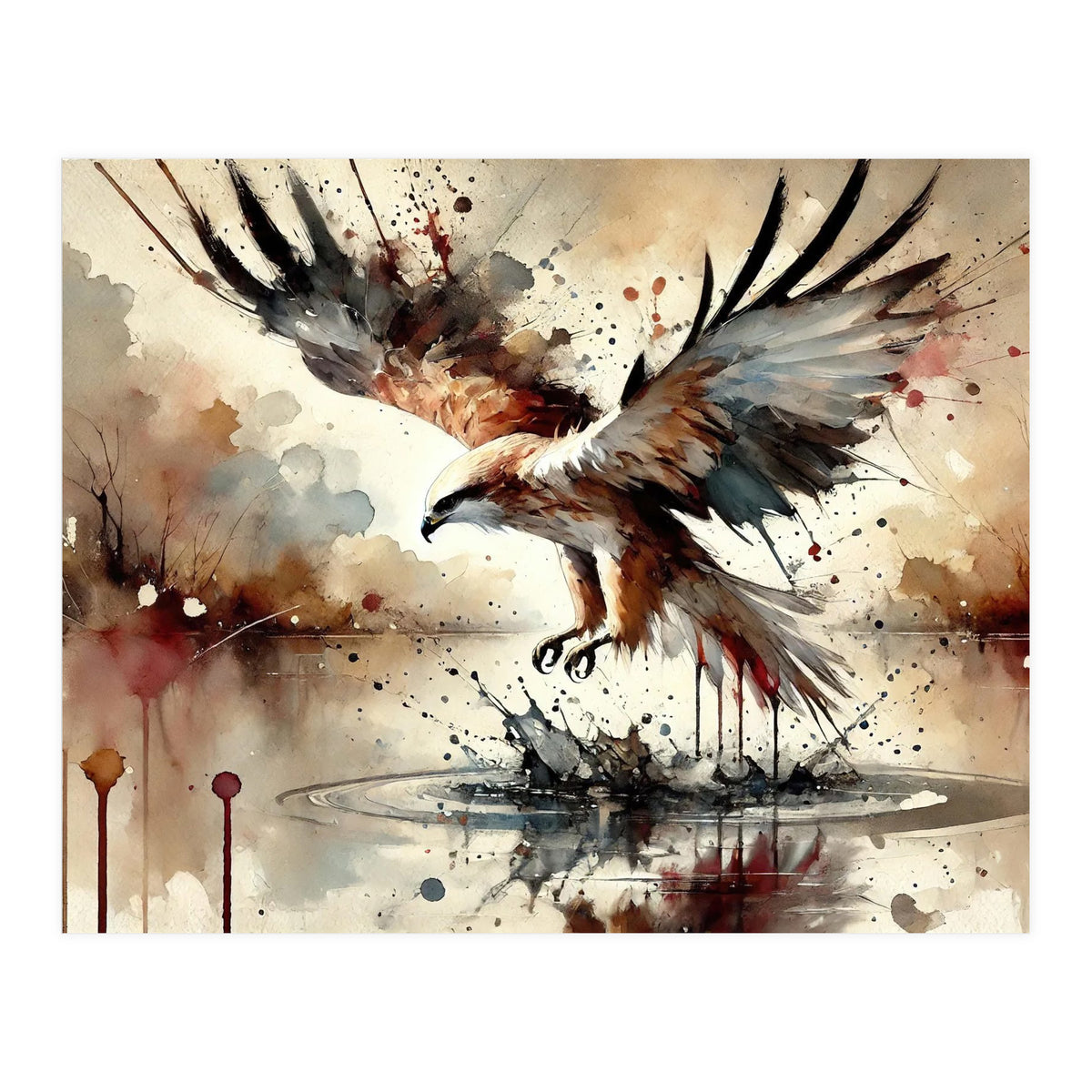 Majestic Eagle In Flight (Print Only)