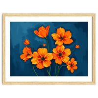 Orange Blue Flower