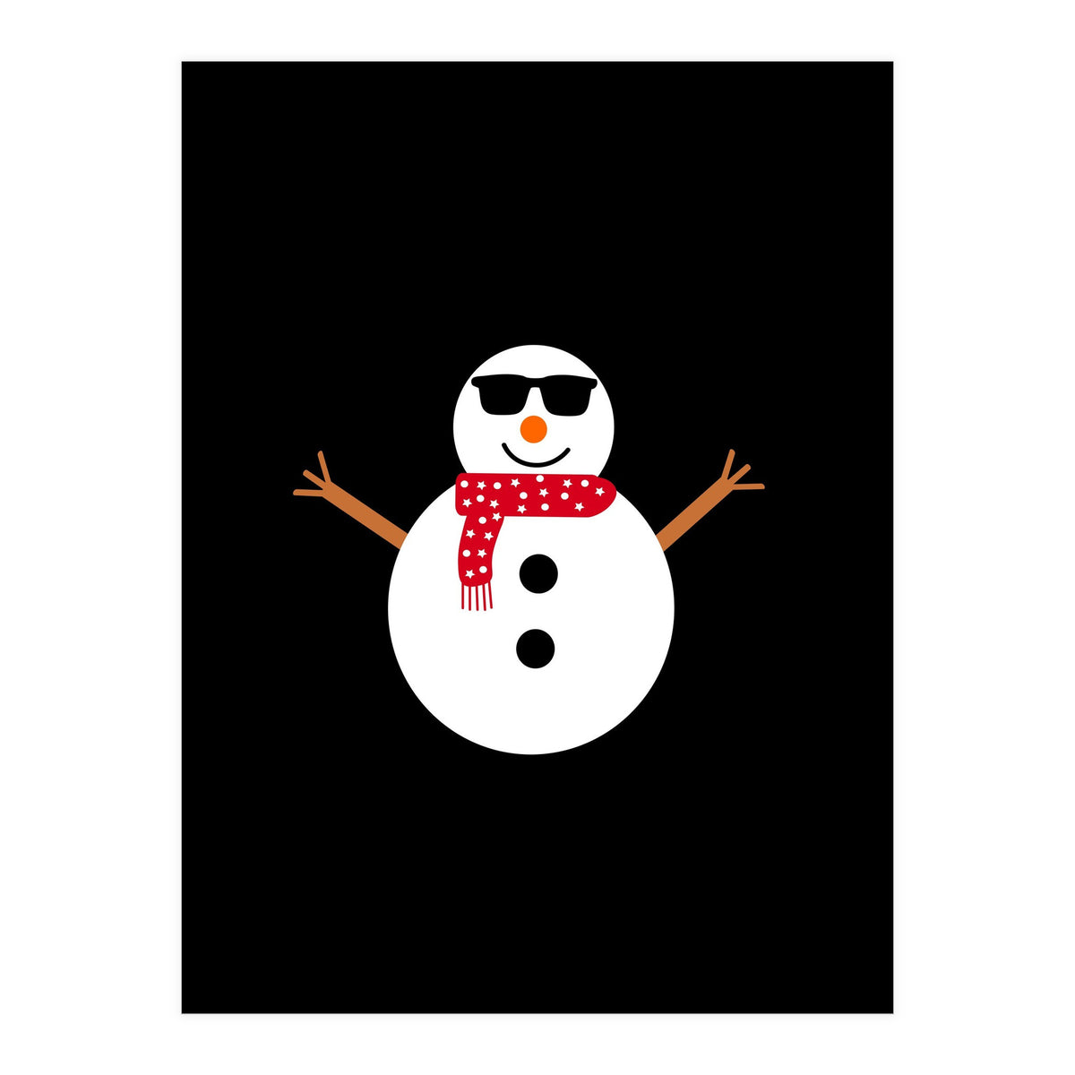 Funny Winter Snowman (Print Only)