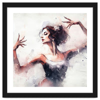 Elegant Ballet Dancer Portrait In Motion