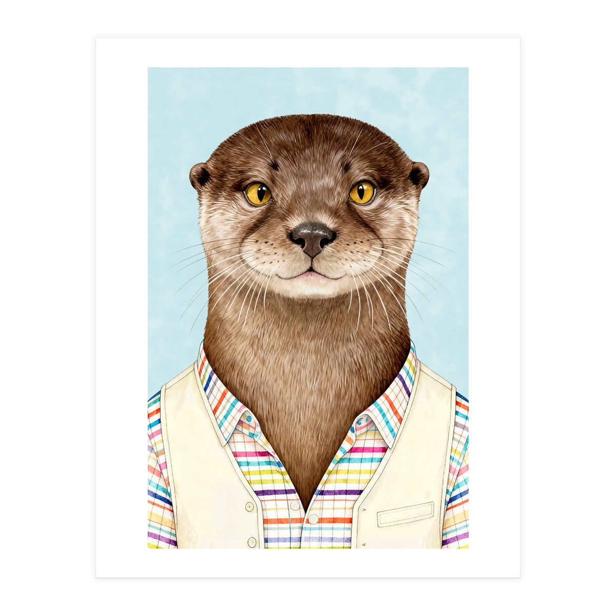 Otter Portrait in Jacket (Print Only)