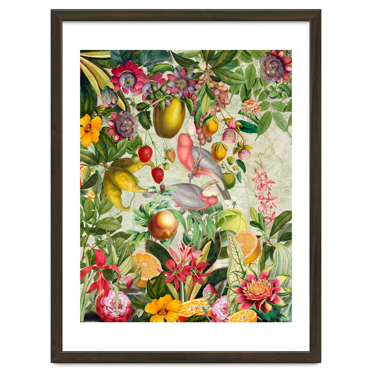 Pink Cockatoo vintage jungle