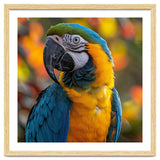 Blue And Gold Macaw Parrot Close Up Portrait thumbnail