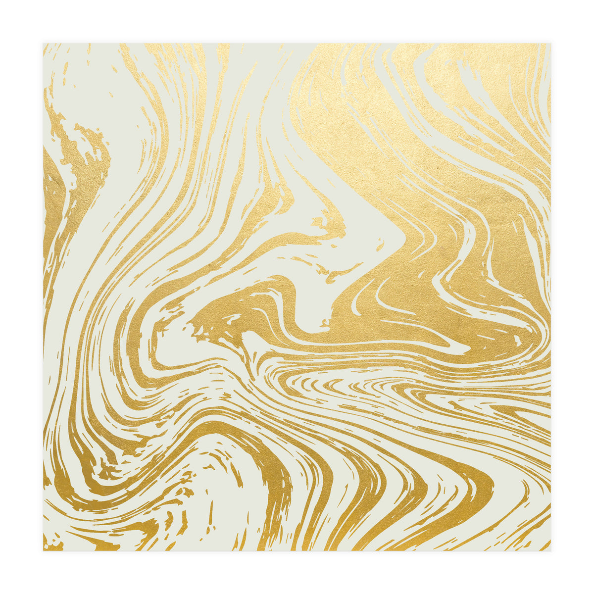 Gold Rush Minimal Illustration, Abstract Shine Luxe Glow Metallic Shimmer Golden Graphic Design (Print Only)