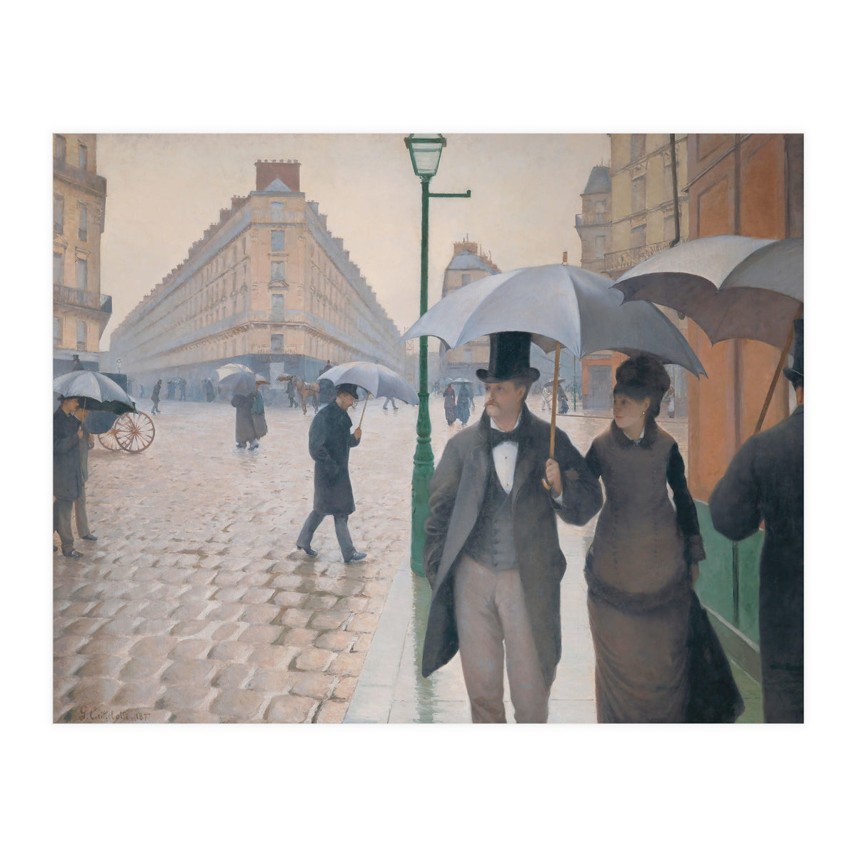 Gustave Caillebotte: Rue de Paris, temps de pluie - Paris Street in Rainy Weather, 1877. (Print Only)