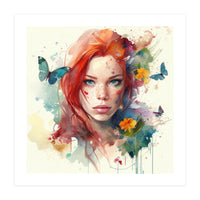 Red Hair Butterfly Light (Print Only)