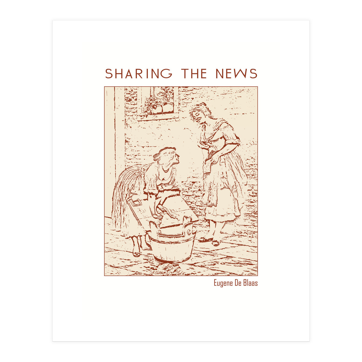 Sharing The News – Eugene De Blaas (Print Only)