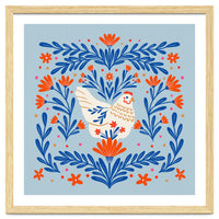 Blooming Chicken Blue And Orange