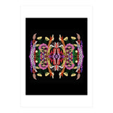 The Butterfly Effect Series 01, Paint Blot Mirror Colorful, Symmetrical Graphic, Eclectic Mandala (Print Only) thumbnail