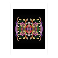 The Butterfly Effect Series 01, Paint Blot Mirror Colorful, Symmetrical Graphic, Eclectic Mandala (Print Only)