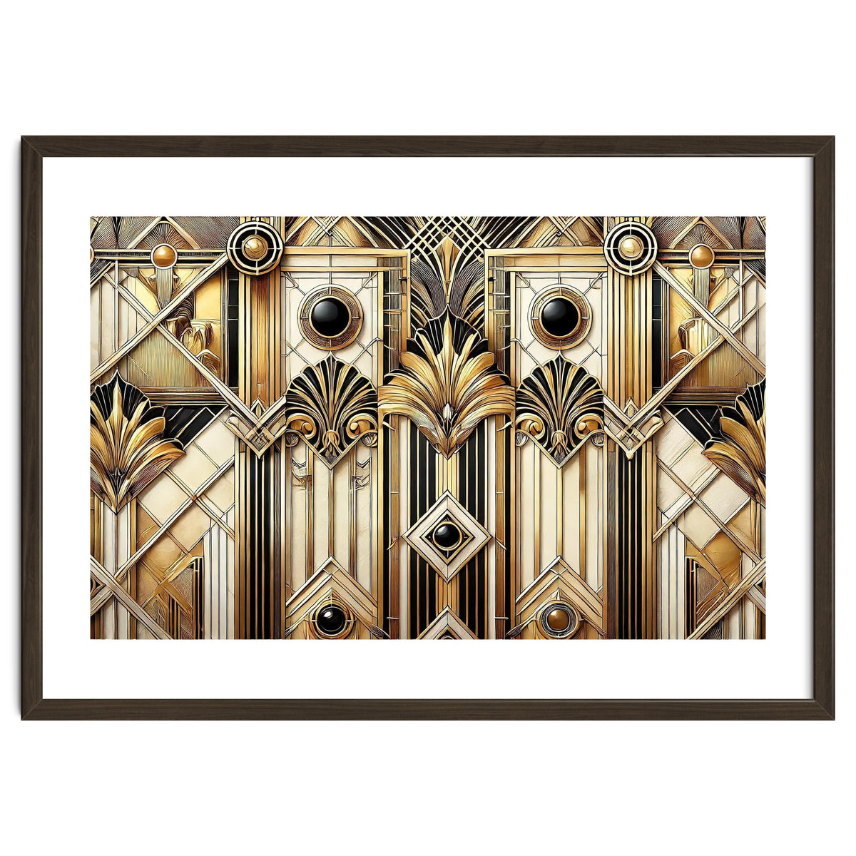 Art Deco Gold Geometric Pattern