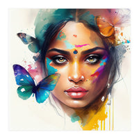 Holi Glow Hindu Portrait (Print Only)