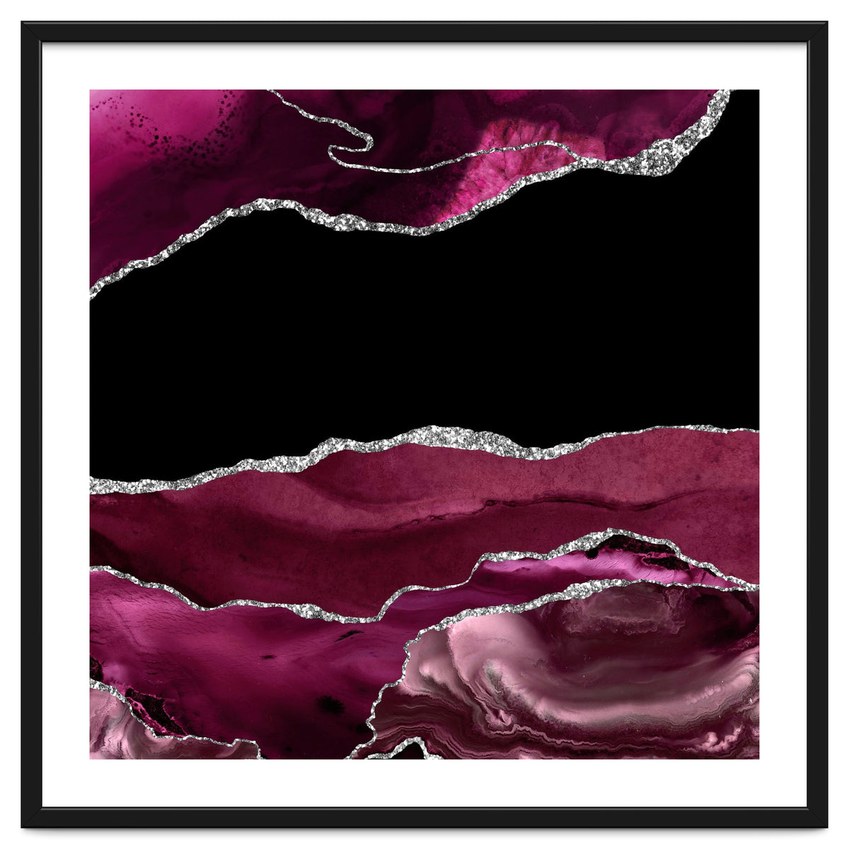 Burgundy & Silver Agate Texture 02