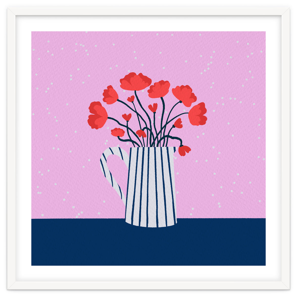 Poppies – pink and blue
